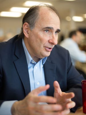 David Axelrod is interviewed for USA TODAY's Capital Download in Chicago.