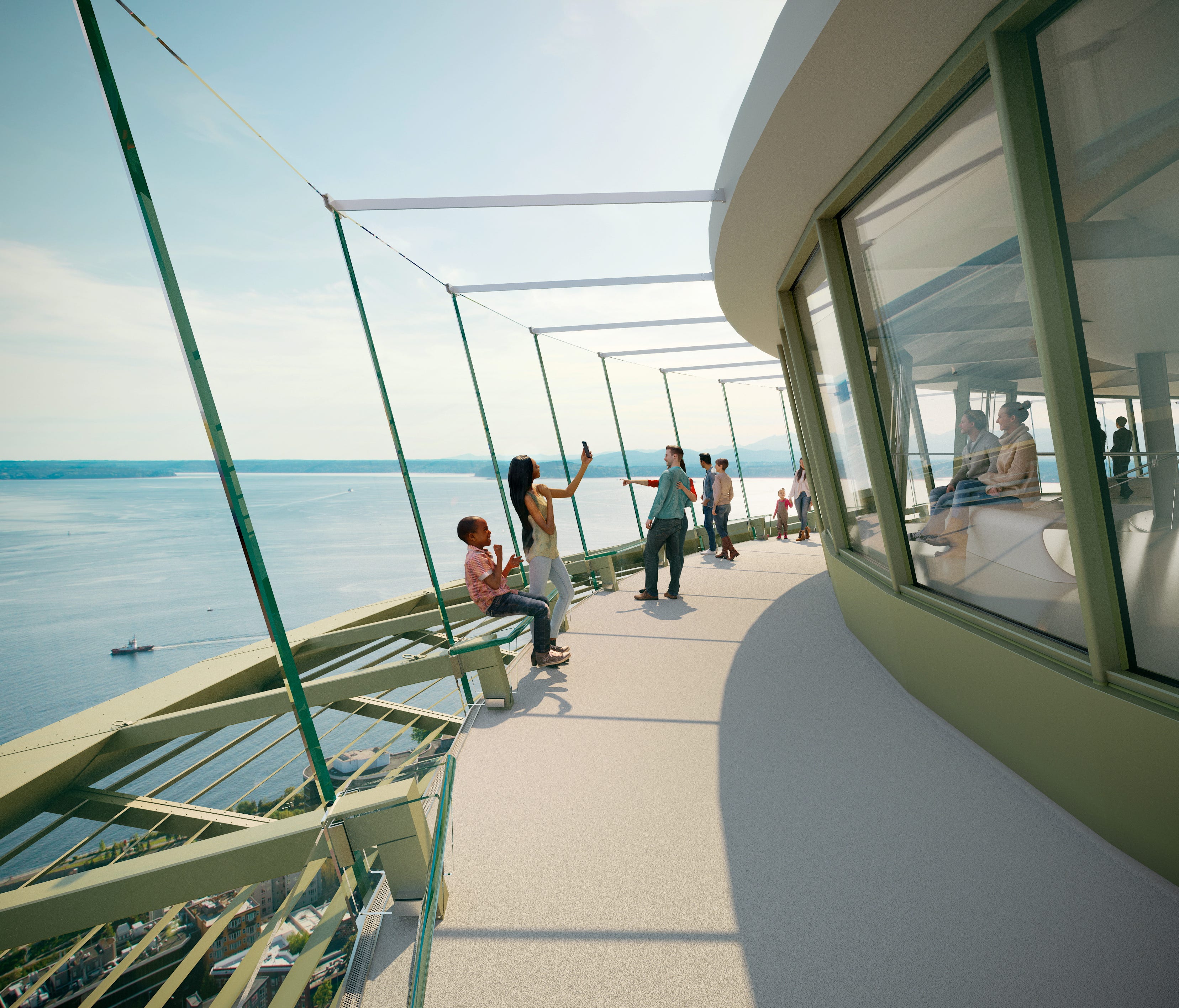 A rendering of the completed Observation Deck.
