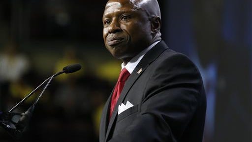 Darryl Glenn, the Republican running for the U.S. Senate in Colorado, spoke at the Republican National Convention on July 18.