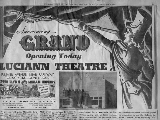 The November 1940 "grand opening" newspaper ad for