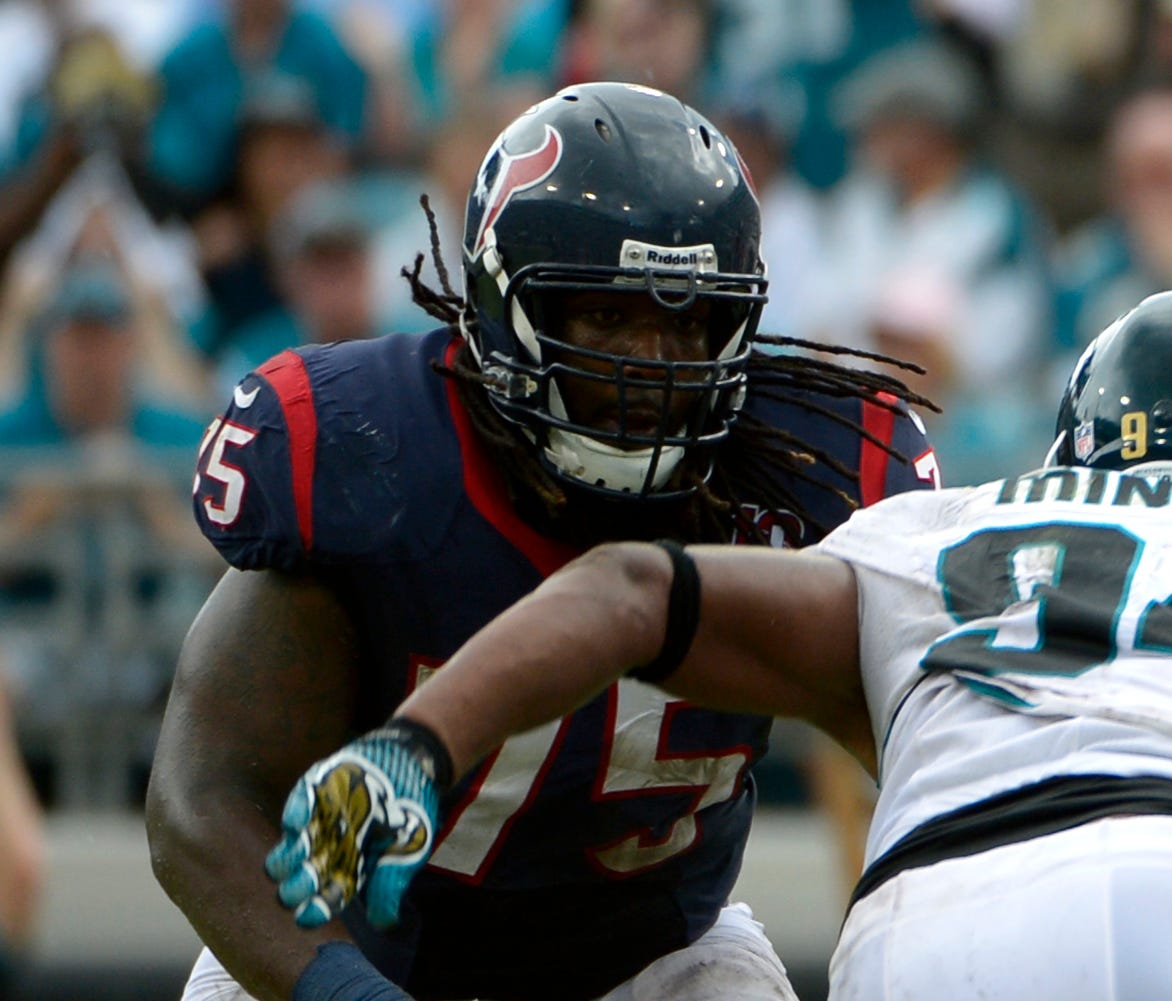 Derek Newton (75) went three years without missing a game at one point.