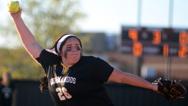 Hendersonville High senior pitcher Carley Carlisle struck out 13 hitters in the Lady Commandos’ 14-2 victory at Station Camp on Monday evening. Carlisle allowed just one hit and also drove in two runs.