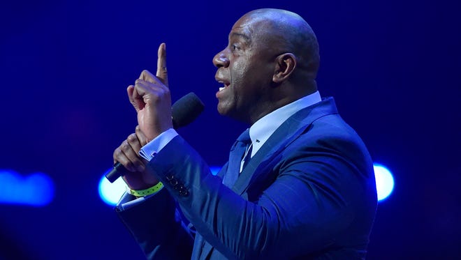 Magic Johnson will be a special adviser to the Lakers and team president Jeanie Buss in 2017.