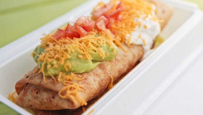 Green chimichanga from  Rito's Mexican Food in Phoenix.