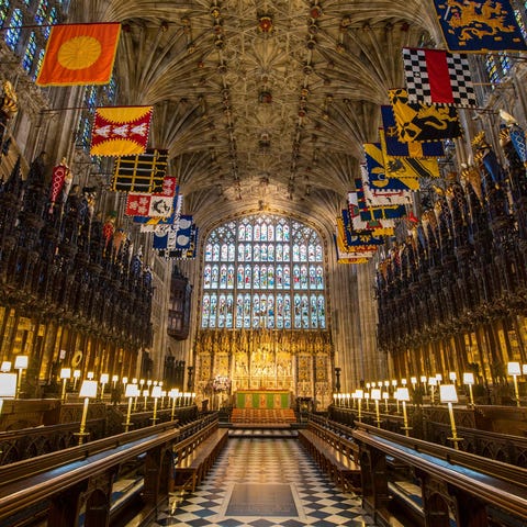 A general view shows the choir in St George's...