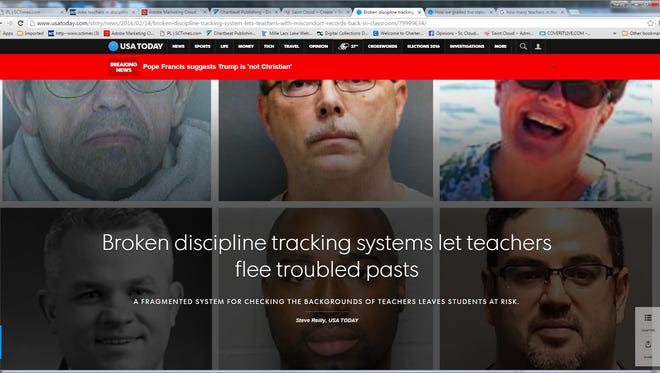 USA TODAY report on tracking troubled teachers