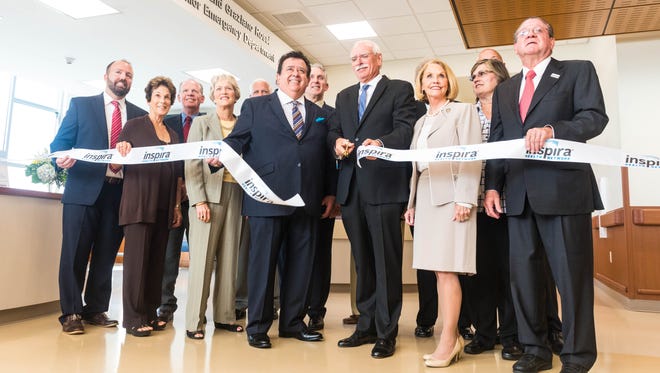 Inspira employees cut the ribbon during the opening of the new Rose and Graziano Rossi Senior Emergency Department at Inspira Medical Center Vineland on Wednesday.