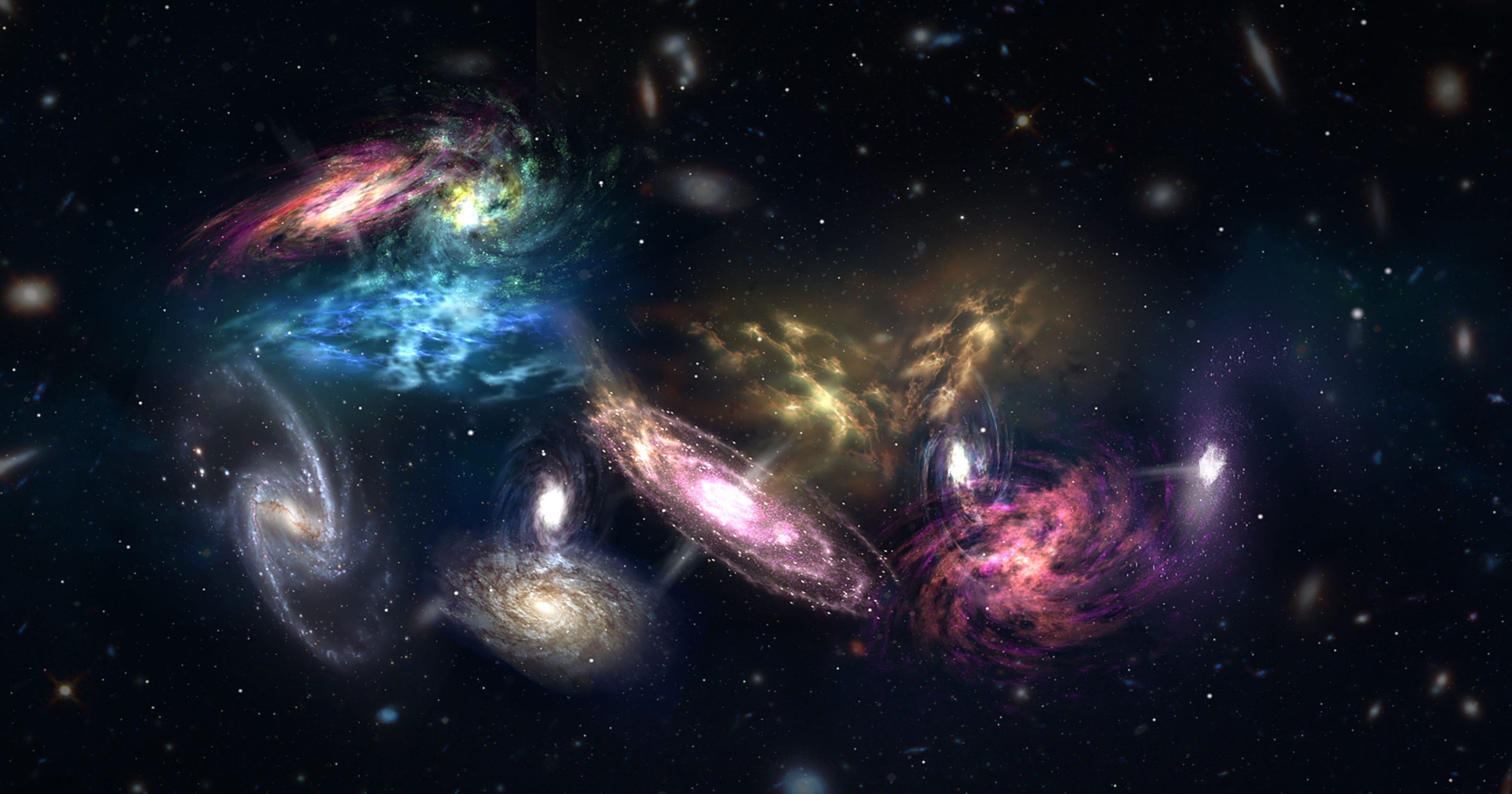 Distant galaxies will merge into the biggest structure in the universe