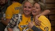 Preds fans celebrate after the Preds won Game 4 of