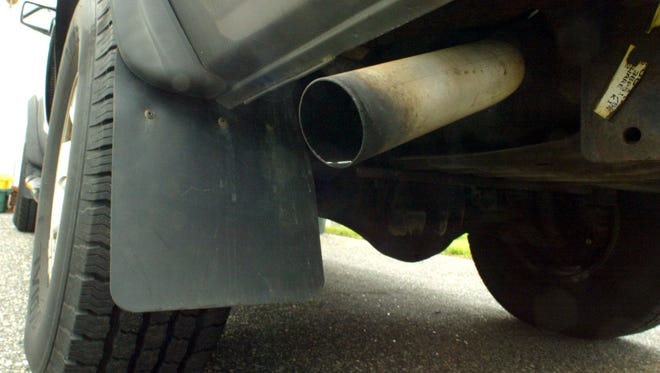 A car exhaust pipe.