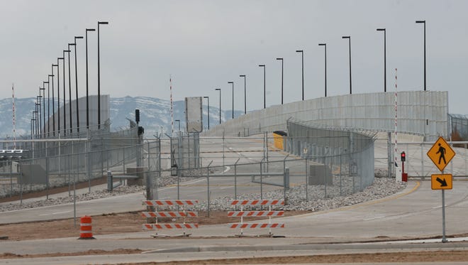 The new bridge at the Tornillo port-of-entry is fenced off awaiting the completion of construction on the Mexican side of the span. 