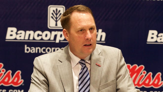 Ole Miss coach Hugh Freeze addresses the media after the Rebels signed 247Sports' sixth-ranked recruiting class on Wednesday.