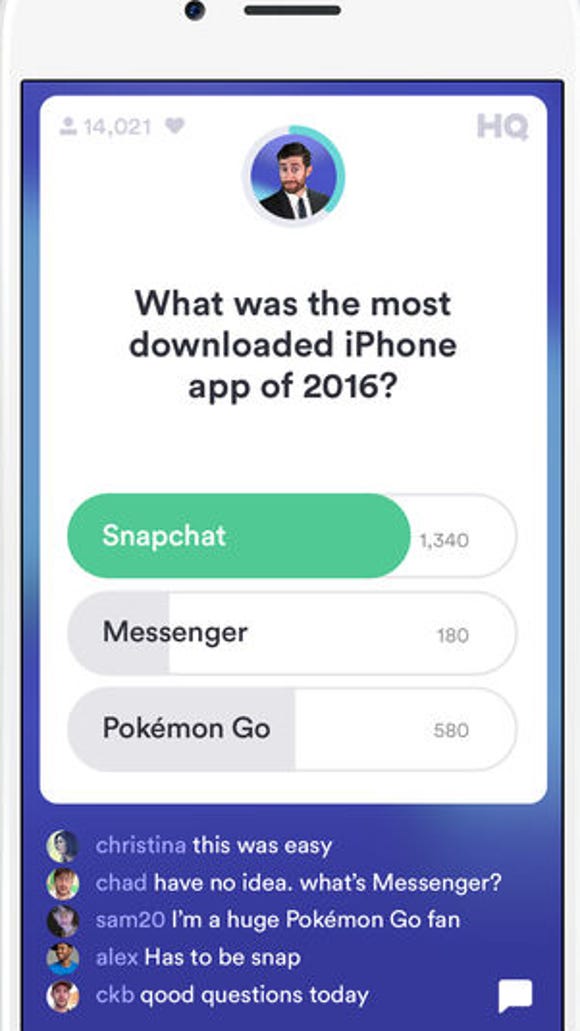 HQ Trivia app hosts 1 million players in Sunday game