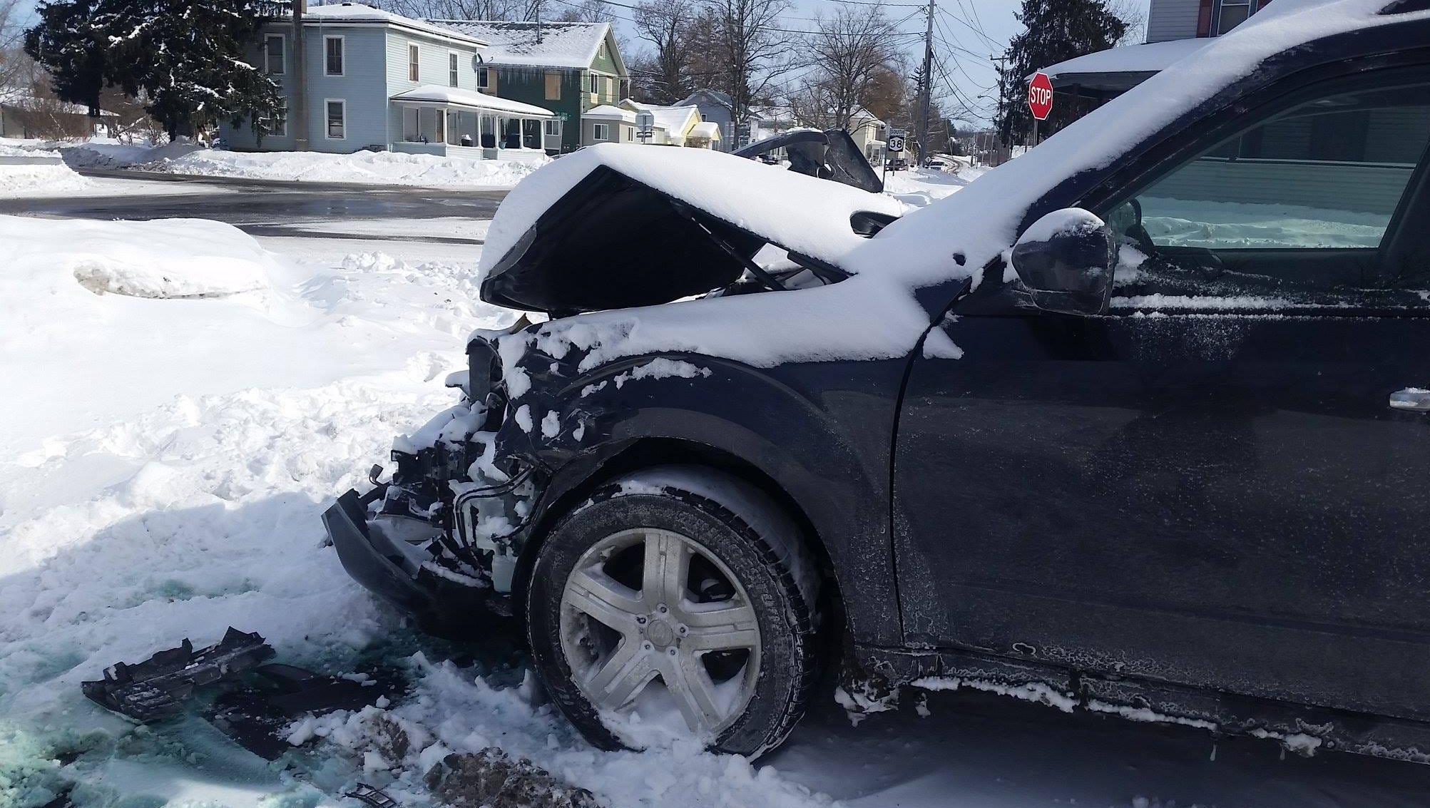 Crumpled car, few clues in Freeville accident