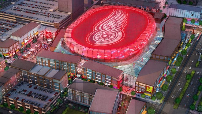 The proposed new Detroit Red Wings arena
