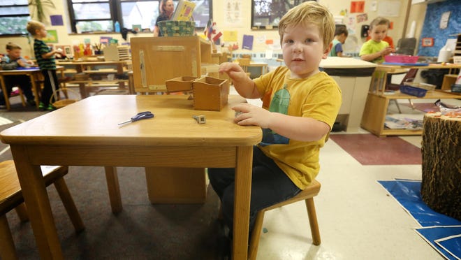 The Erlanger-Elsmere district is piloting Pre-K Works, an initiative to expand early learning in Northern Kentucky. Shown, Brody Honaker works on a craft at Children Inc. preschool in Covington last fall.