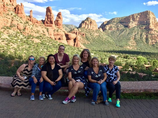 Taking in the sights after tap dancing for the Sedona