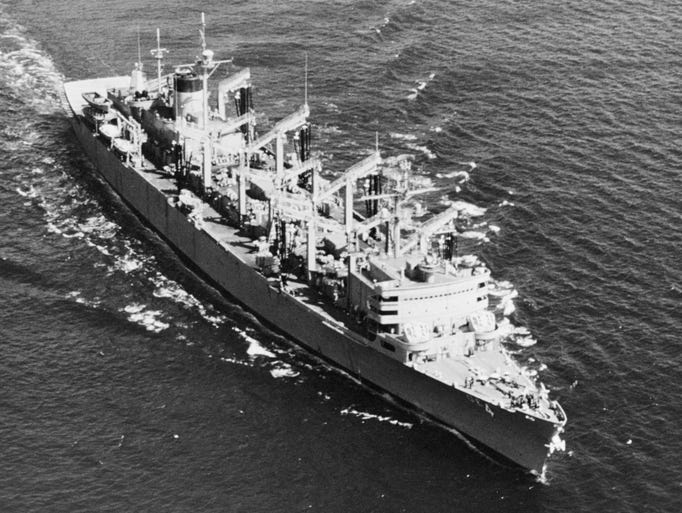 The fifth USS Detroit is underway in Narragansett Bay,