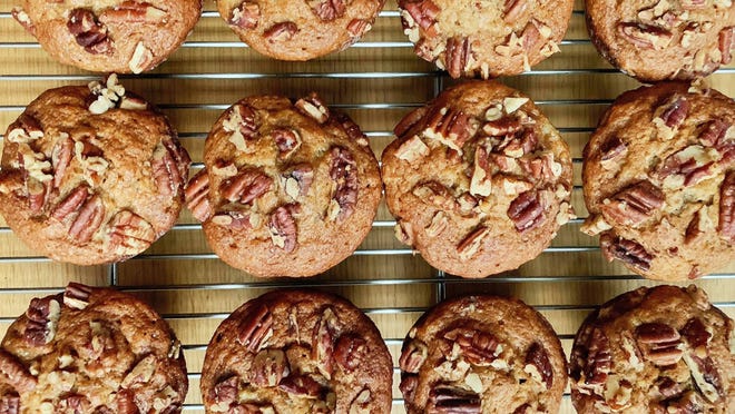 Butter Pecan Banana Muffins are a fluffier version of banana bread.