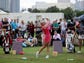Paige Spiranac of the United States takes part in the