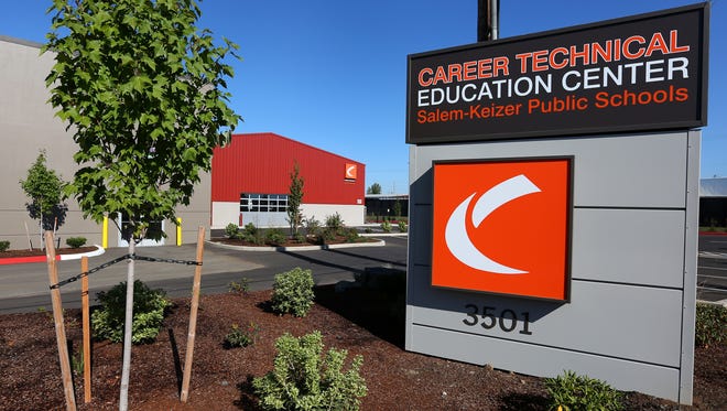 A view of the Career and Technical Education Center sign off of Portland Road NE, Thursday, September 10, 2015, in Salem, Ore.