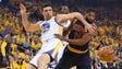 Tristan Thompson battles for the ball with Zaza Pachulia