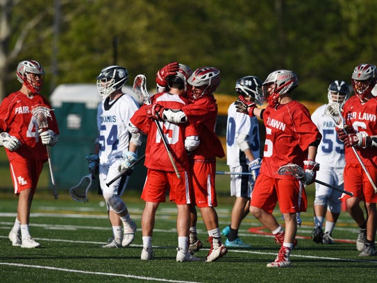 Boys lacrosse game between Fair Lawn and Paramus on