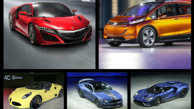 Acura NSX, Chevy Bolt, 4C Spider, Shelby Mustang GT350R, Ford GT