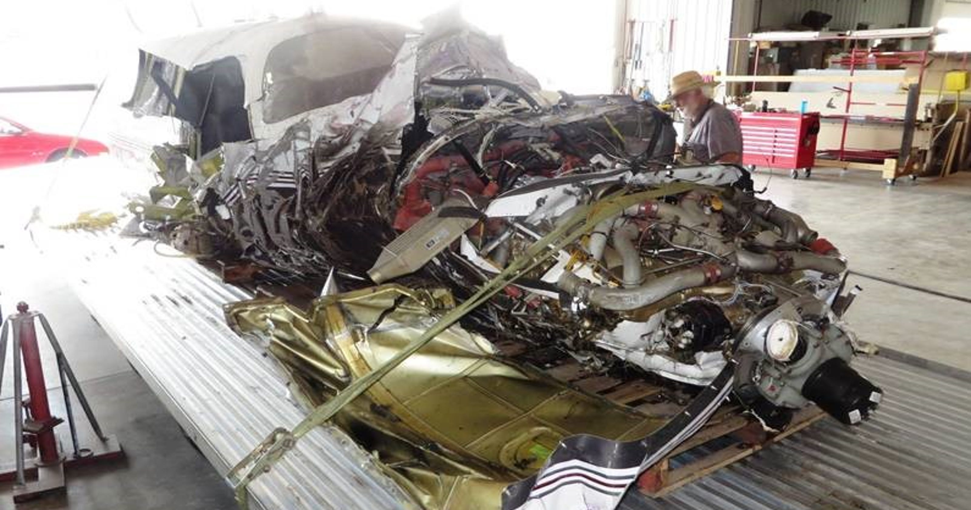 Photos show damage from plane crash at EAA