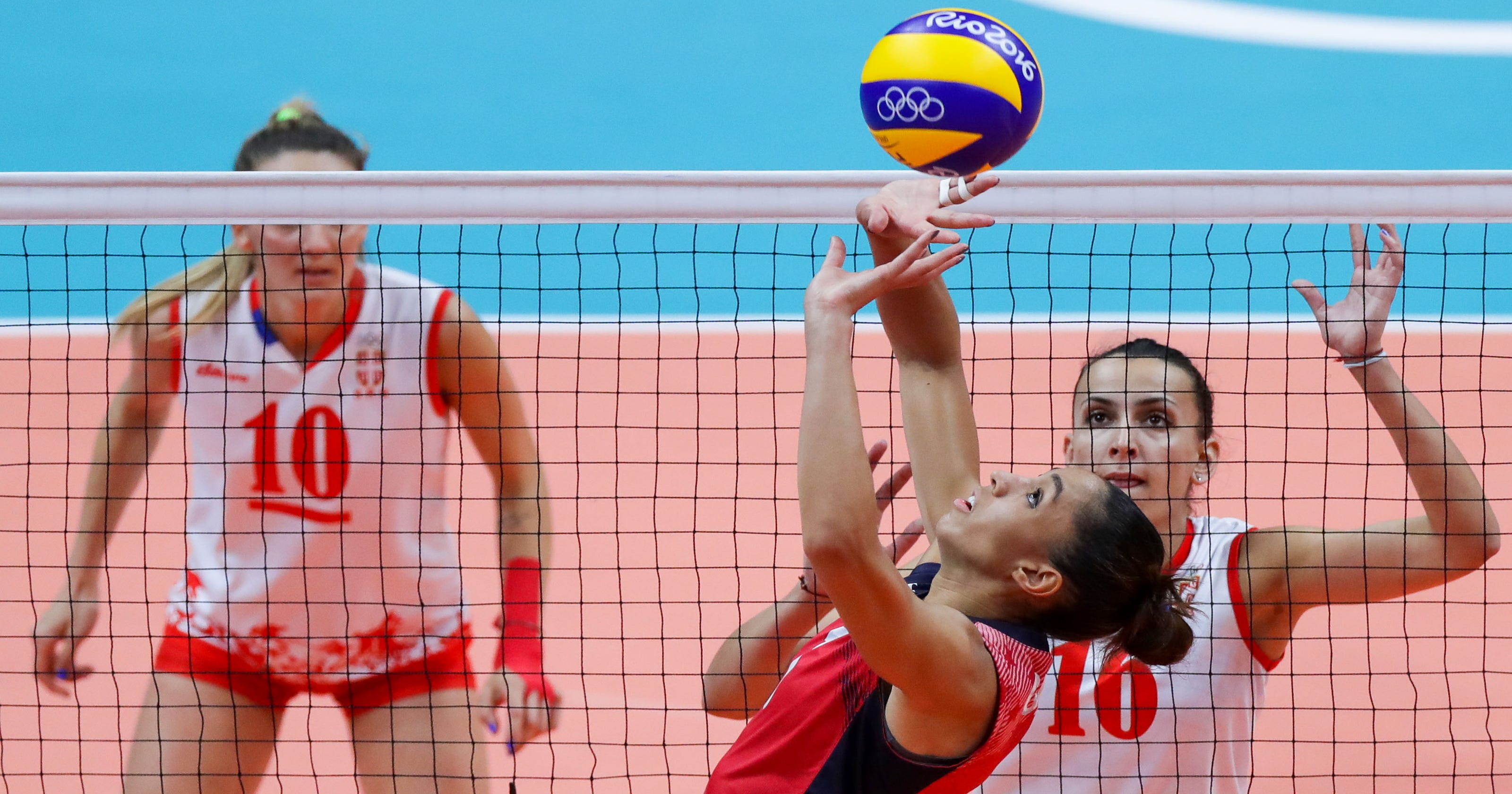 Serbia denies U.S. women shot at volleyball gold