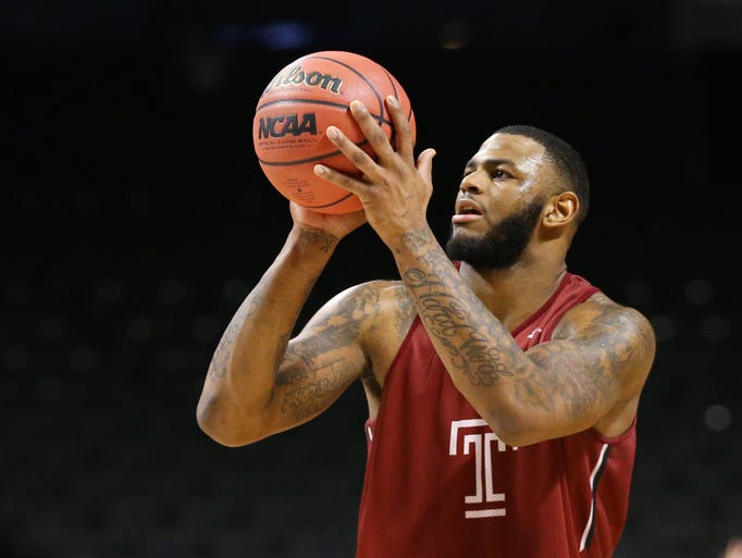 Temple Owls forward Jaylen Bond during a practice day