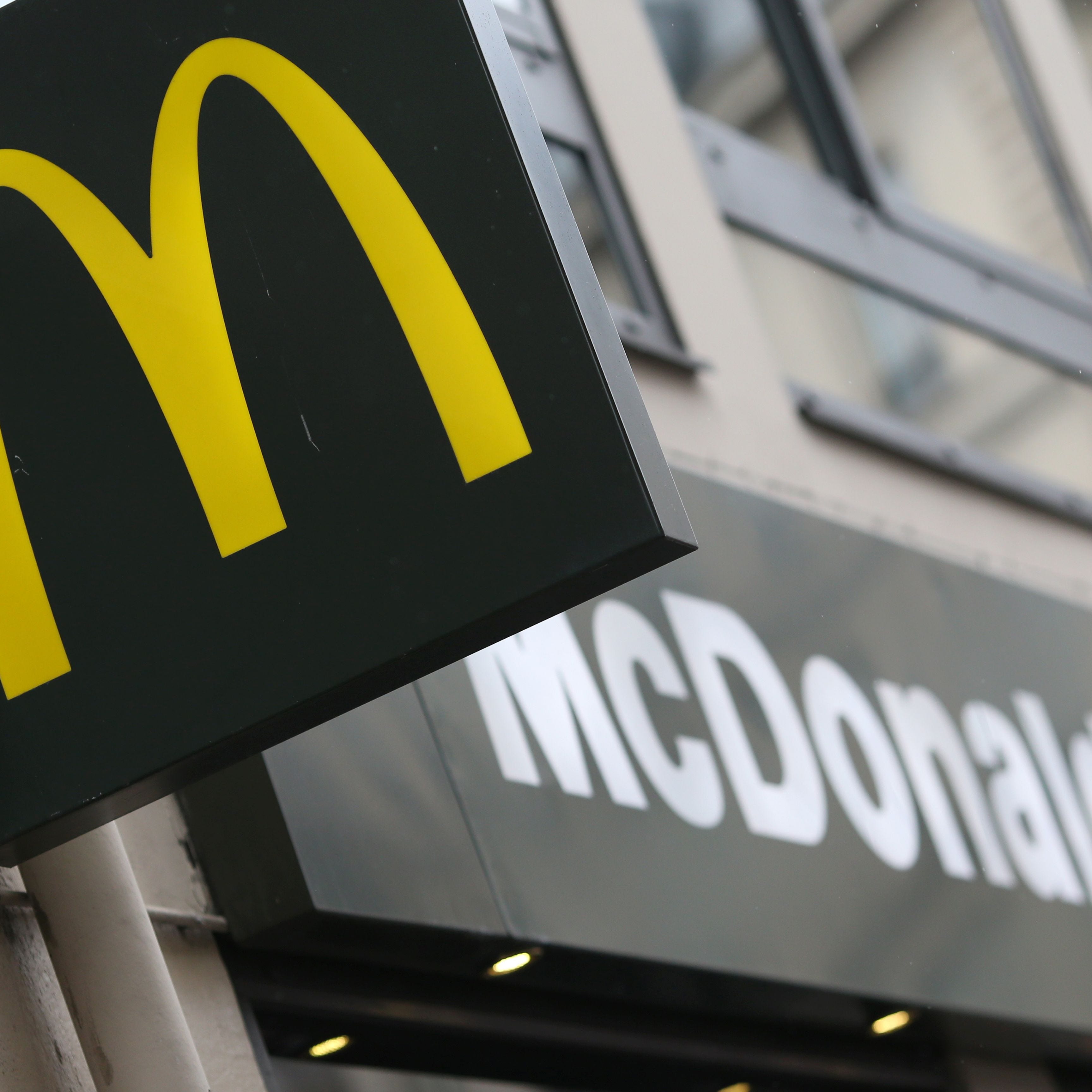 File photo taken in 2014 shows the logo of a U.S. fast food giant McDonald's at a company location in Paris, France.