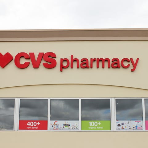 The outside of a CVS Pharmacy store.