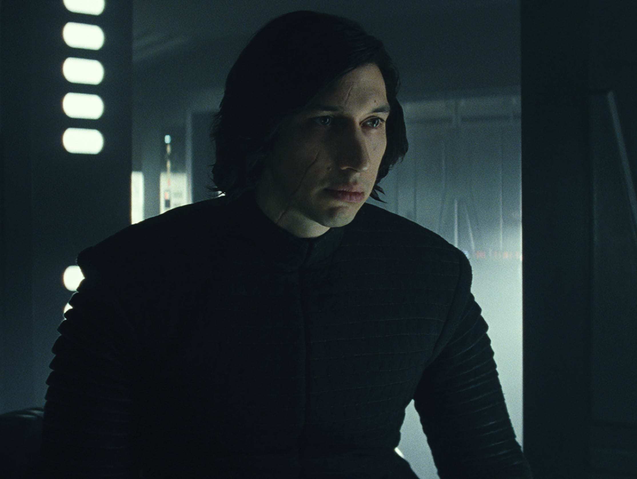 Kylo Ren (Adam Driver) returns to threaten the Resistance in 'Star Wars: The Last Jedi.'
