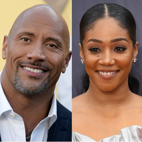 Dwayne Johnson, Tiffany Haddish and Chris Pratt