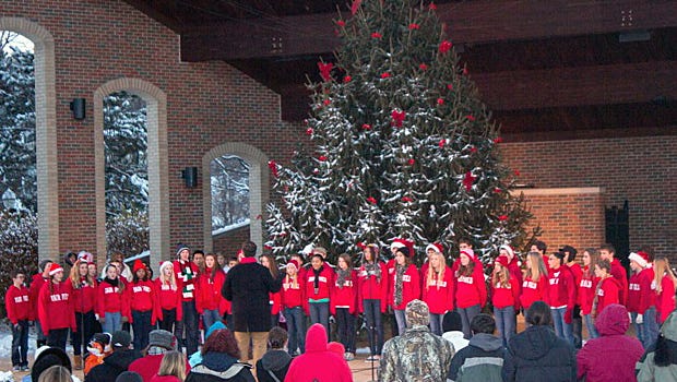 The Rhythm Express show choir, seen here in its 2013 performance, will be one of two show choirs that will perform at the amphitheater in Village Green Park Saturday as part of the city's Light Up Fairfield event.