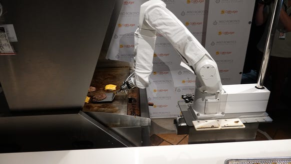 Flippy is the name of the new robot at the Caliburger