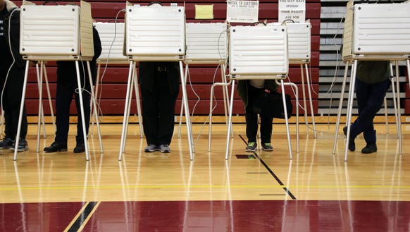 Voters cast their ballot Nov. 8, 2016.