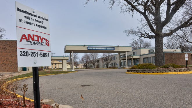 The former Motel 6 at 815 First St. S, Waite Park, sits vacant Thursday, March 30, after terminating its lease with property owner Marcus Star LLC.