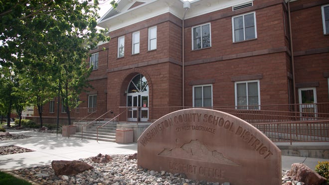 The Washington County School District offices in St. George. The district is pulling two award-winning books from its library bookshelves, "Out of Darkness" and "The Hate U Give," over concerns about profanity and sexually explicit language, according to district officials.