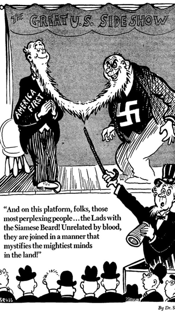 An editorial cartoon by Dr. Seuss, published in the