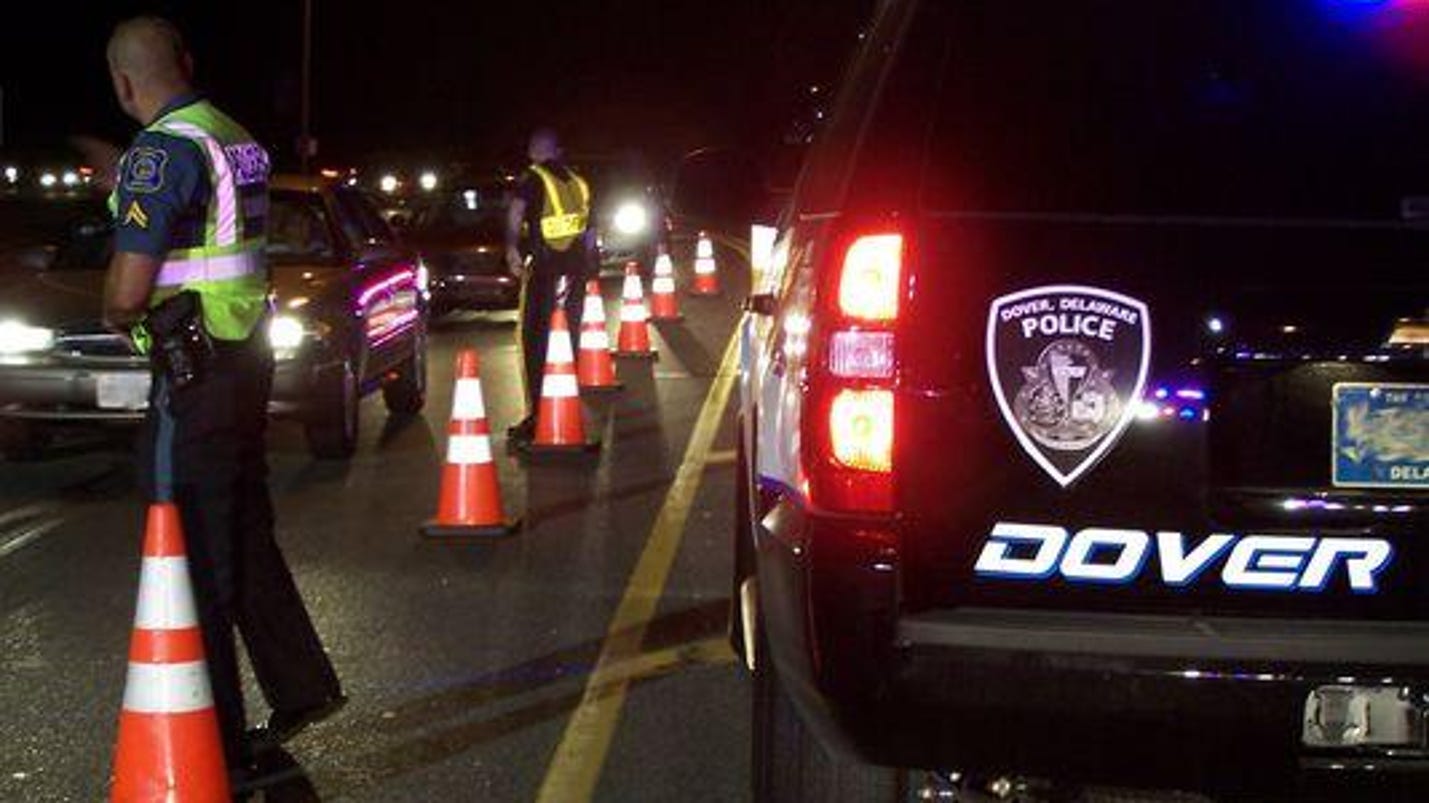 Delaware DUI checkpoints slated for Saturday
