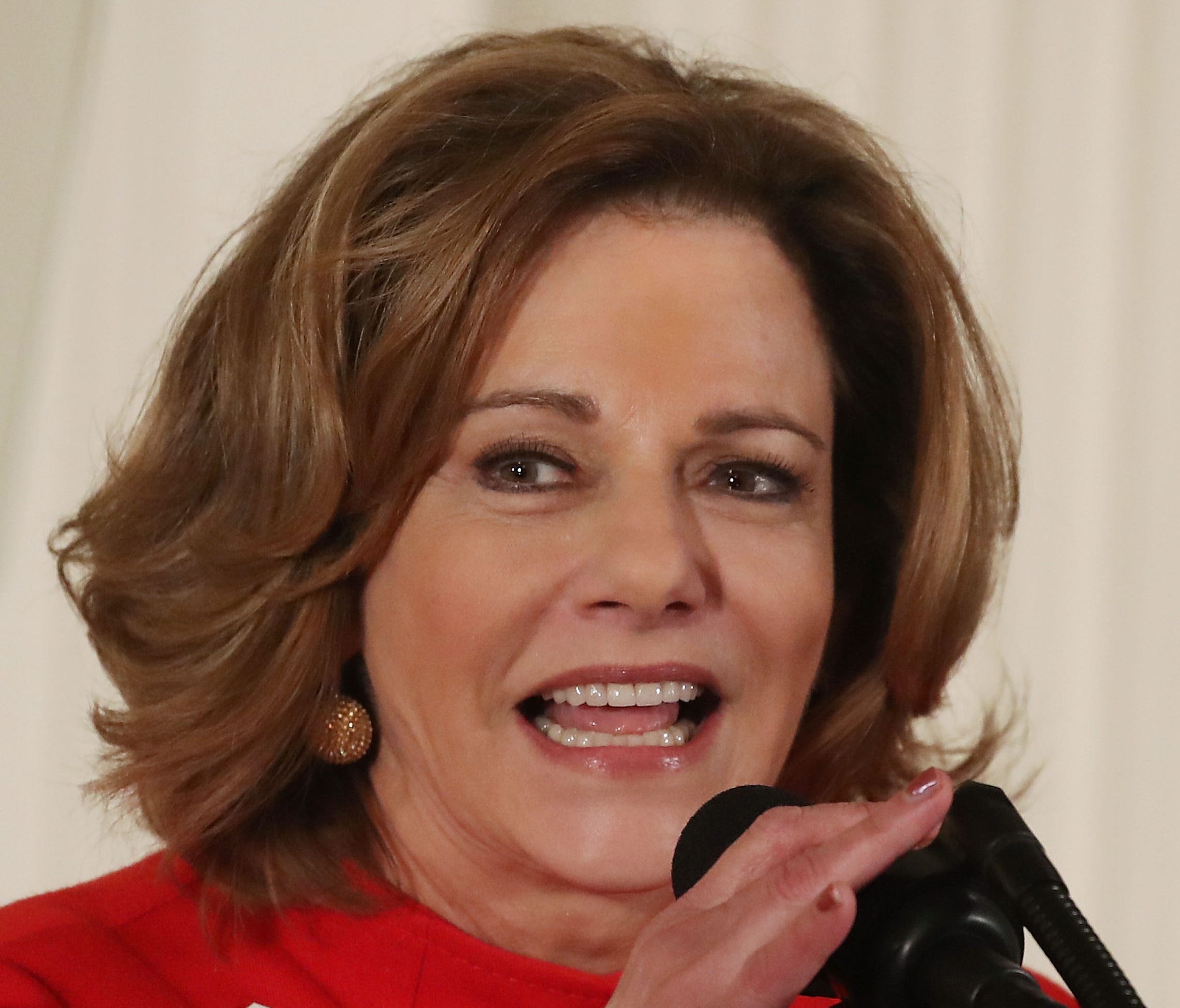 Deputy National Security Advisor, K.T. McFarland speaks during an event celebrating Women's History Month, in the East Room at the White House March 29, 2017 in Washington, DC.