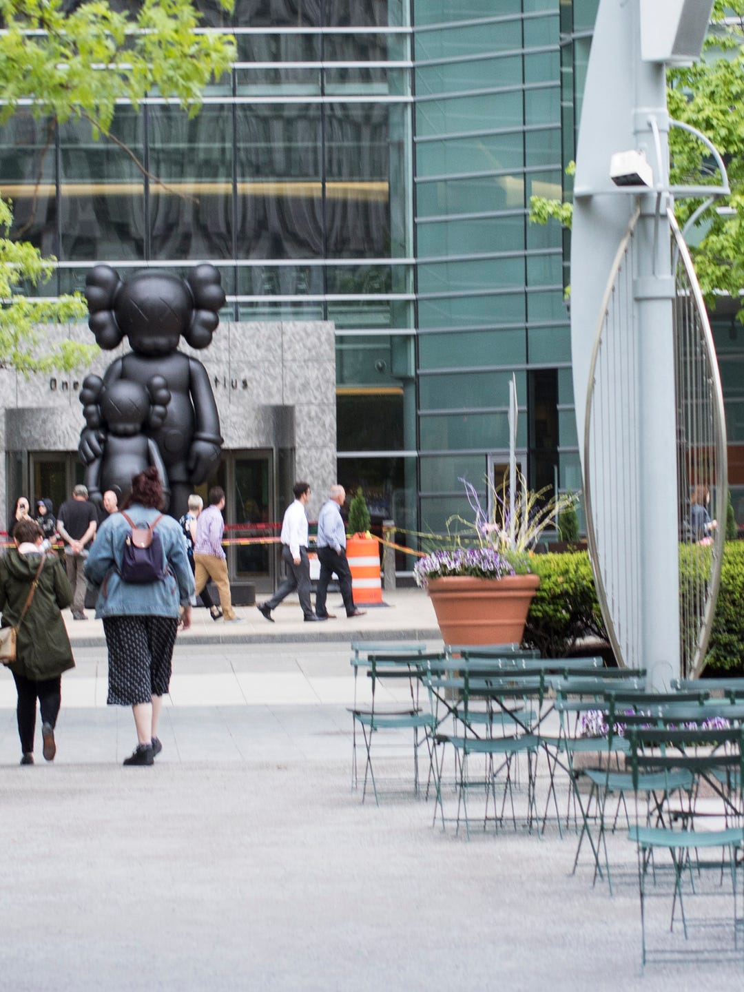Kaws 'Waiting' statue in Detroit's Campus Martius