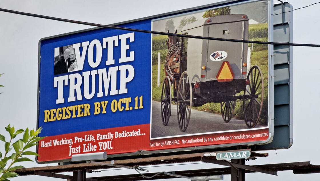 PAC tries to unlock Amish vote for Donald Trump