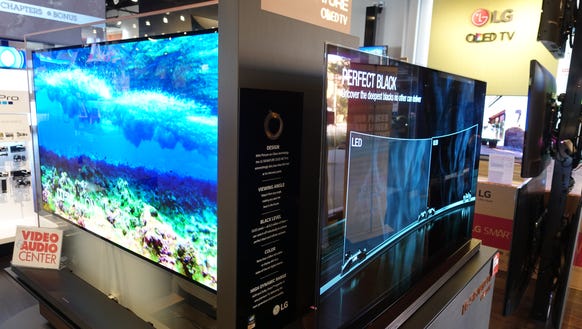 Two LG Signature OLED W7 series TVs on display at Video
