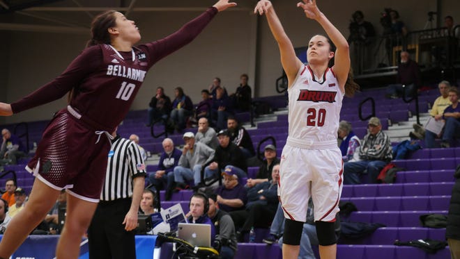 Drury guard Paige Wilson led the Lady Panthers in scoring with 16 points in Friday’s game against Bellarmine.