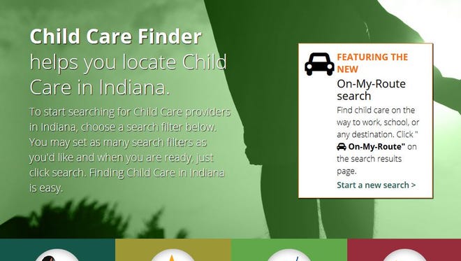 Child Care Finder site screenshot