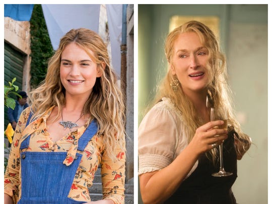 Lily James and Meryl Streep play two generations of