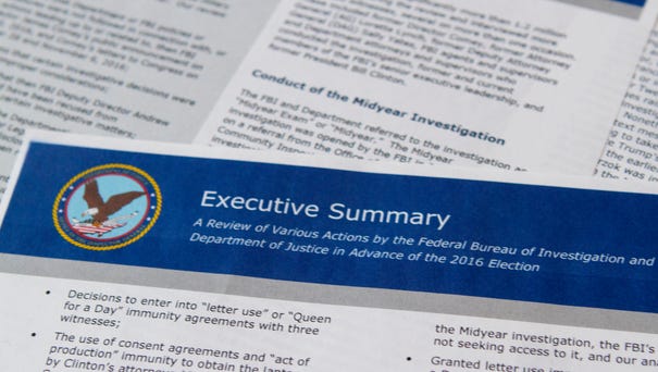 The FBI Inspector General report on the Clinton...
